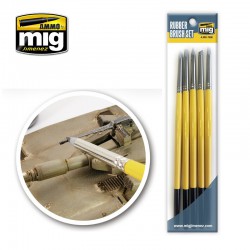 AMMO BY MIG A.MIG-7606 Rubber Brush Set