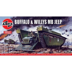 AIRFIX A02302V 1/76  Buffalo Amphibian & Jeep