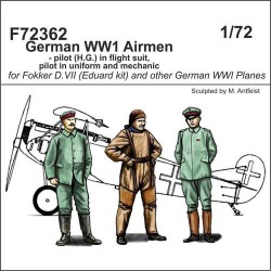 CMK F72362 1/72 German WW1 Airmen-pilot(H.G.)in flight suit,pilot in uniform a.mechanic