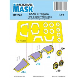 SPECIAL MASK M72003 1/72 SAAB 37 Viggen Two Seater Mask