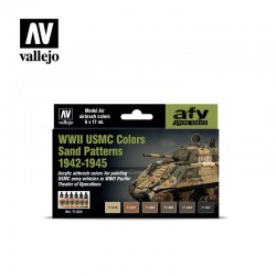 VALLEJO 71.624 WWII USMC Colors Sand Patterns 1942-1945 (6 x 17 ml)