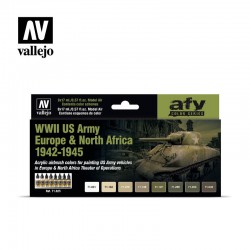 VALLEJO 71.625 WWII US Army Europe & North Africa 1942-1945 8X17ML