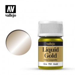 VALLEJO 70.791 Liquid Gold 212 Gold (Alcohol Based) Alcohol base metallics 35 ml.