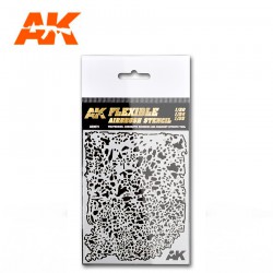 AK INTERACTIVE AK9079 FLEXIBLE AIRBRUSH STENCIL 1/20 – 1/24 – 1/35