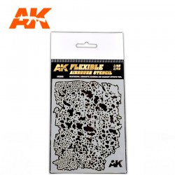 AK INTERACTIVE AK9080 Pochoir Flexible pour Aérographe 1/48 – 1/72