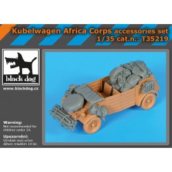 BLACK DOG T35219 1/35 Kübelwagen Africa Corps accessories set for Tamiya