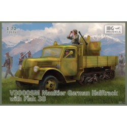 IBG MODELS 72075 1/72 V3000SM Maultier German Halftrack with Flak 38