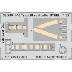 EDUARD 33209 1/32 I-16 Type 29 seatbelts STEEL