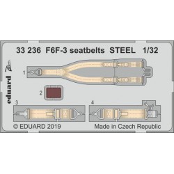 EDUARD 33236 1/32 F6F-3 seatbelts STEEL