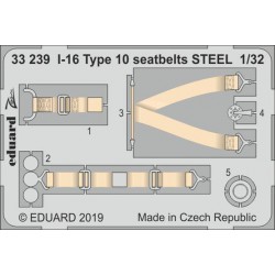 EDUARD 33239 1/32 I-16 Type 10 seatbelts STEEL