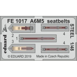 EDUARD FE1017 1/48 A6M5 seatbelts STEEL