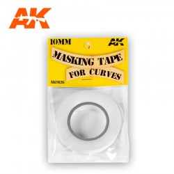 AK INTERACTIVE AK9126 MASKING TAPE FOR CURVES 10 MM. 18 METERS LONG.