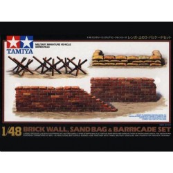 TAMIYA 32508 1/48 WWII Diorama-Set Brick Wall&Sandbag