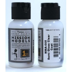 MISSION MODELS MMA-005 SEMI GLOSS CLEAR COAT 1OZ