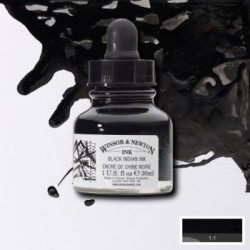 WINSOR & NEWTON ENCRE 30ML 030 NOIR AVEC COMPTE-GOUTTE