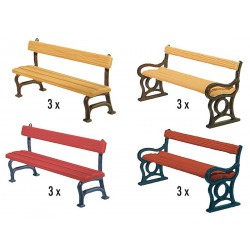 Faller 180443 HO 1/87 12 Park benches
