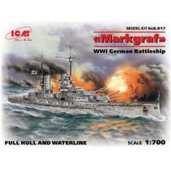 ICM S.017 1/700 Markgraf (full hull & waterline) WWI German Battleship