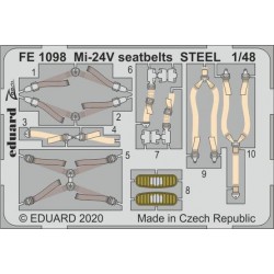 EDUARD FE1098 1/48 Mi-24V seatbelts STEEL