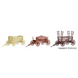 KIBRI 15703 1/87 Agricultural vintage trailer, 3 pieces