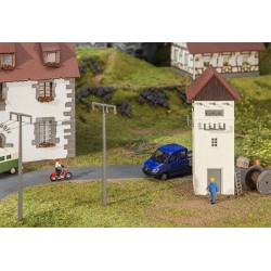 Faller 120241 HO 1/87 Electrical substation with power poles