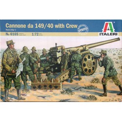 ITALERI 6165 1/72 Canon Italien + Servants - Italian Cannone w/crew WWII