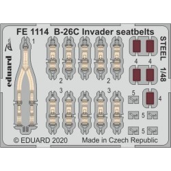EDUARD FE1114 1/48 B-26C Invader seatbelts STEEL