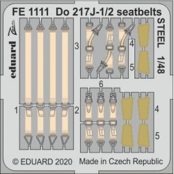 EDUARD FE1111 1/48 Do 217J-1/2 seatbelts STEEL