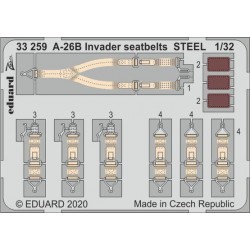 EDUARD 33259 1/32 A-26B Invader seatbelts STEEL