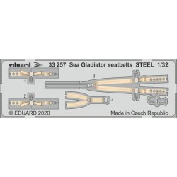 EDUARD 33257 1/32 Sea Gladiator seatbelts STEEL