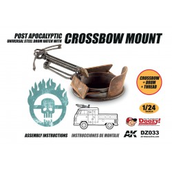 DOOZY DZ033 1/24 POST APOCALYIPTIC UNIVERSAL STEEL DRUM HATCH WITH CROSSBOW MOUNT