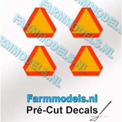 FARMMODELS PCD-GEV-00241 1/32 4 triangles d'avertissement de 12 mm