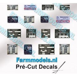 FARMMODELS PCD-AAA-00105 1/32 16 plaques d'identification de châssis