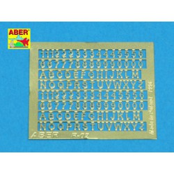 ABER R-02  Letters & Numbers (1,5 mm high) for (various scales)