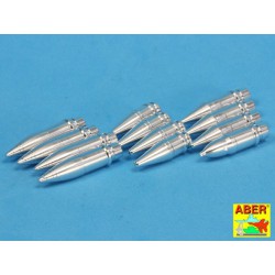 ABER 16073 1/16 Panzer IV various 7,5 cm ammo projectiles x 12 pcs. for Trumpeter