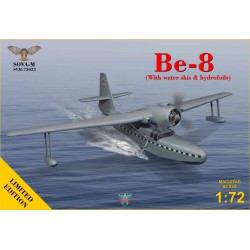 SOVA-M 72025 1/72 Be-8  amphibian aircraft (with water skis & hydrofoils),Limited Edition