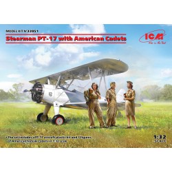 ICM 32051 1/32 Stearman PT-17 with American Cadets