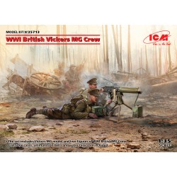 ICM 35713 1/35 WWI British Vickers MG Crew(Vickers MG & 2figures)