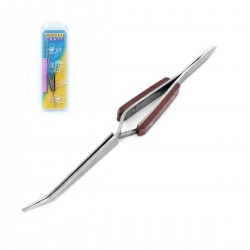 MODELCRAFT PTW1128  Reverse Action Tweezers Curved Tip/Fibre Grip (160mm)