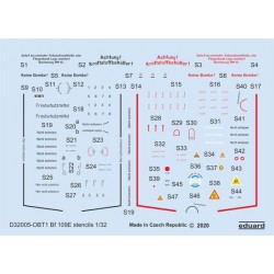 EDUARD D32005 1/32 Bf 109E stencils