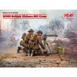 ICM 35646 1/35 WWII British Vickers MG Crew(Vickers MG & 2 figures)