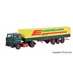 KIBRI 14699 1/87 RABA 2-axle tractor with HUNGAROCAMION tarpaulin semi-trailer