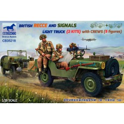 BRONCO CB35218 1/35 Recce And Signals Light Truck (2 Kits）with Crew (5 figures)