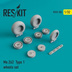 RESKIT RS32-0204 1/32 Messerschmitt Me 262 Type 1 wheels set