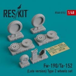 RESKIT RS48-0152 1/48 Focke-Wulf Fw-190/Ta-152 (Late version) Type 2 wheels set