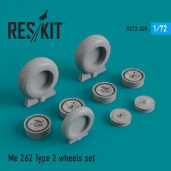 RESKIT RS72-0205 1/72 Messerschmitt Me 262 Type 2 wheels set