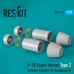 RESKIT RSU72-0032 1/72 F/A-18E/F Super Hornet exhaust nozzles (Type 2)