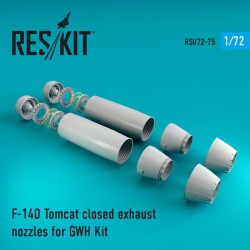 RESKIT RSU72-0075 1/72 F-14D Tomcat closed exhaust nozzles (GWH)