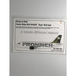 DECALES DE GUIDO 932-144 1/144 Frontier Airlines Airbus A319 "Sarge" Bald Eagle