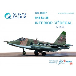 QUINTA STUDIO QD48067 1/48 Su-25 3D-Printed & coloured Interior on decal paper (for KP kit)