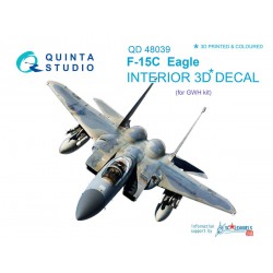 QUINTA STUDIO QD48039 1/48 F-15C 3D-Printed & coloured Interior on decal paper (for GWH kit)